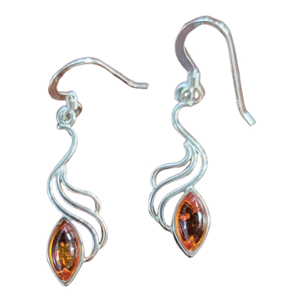 Amber Drop Earrings